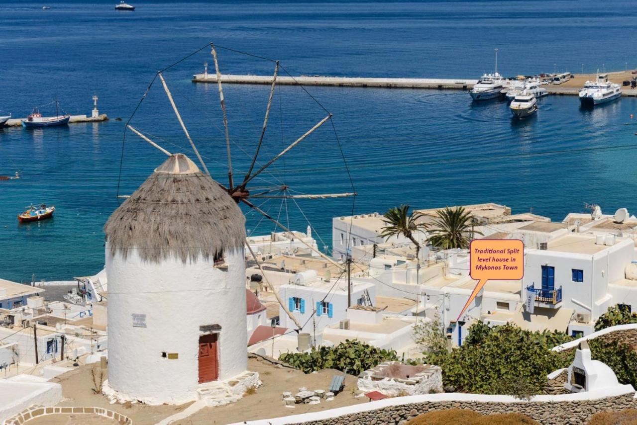 Traditional Split Level House In Mykonos Town Villa Eksteriør billede